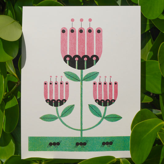 Flower Riso Print