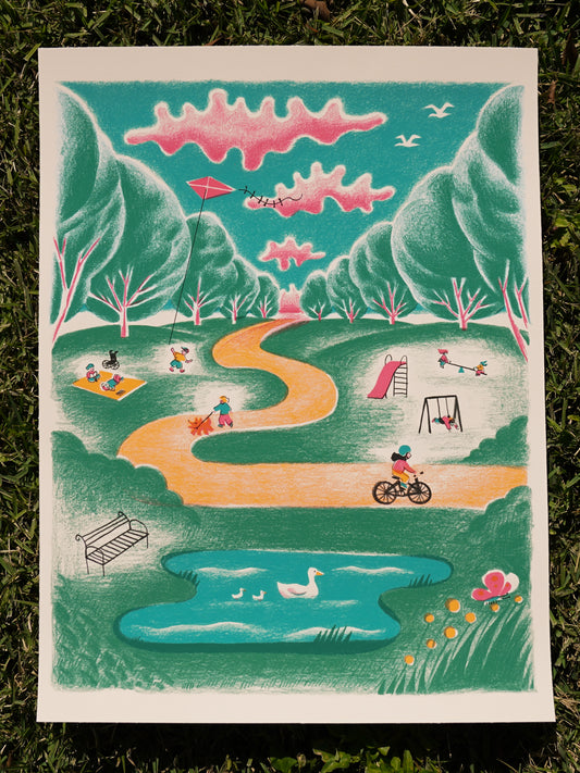 Park Giclee Print poster 12"x16"